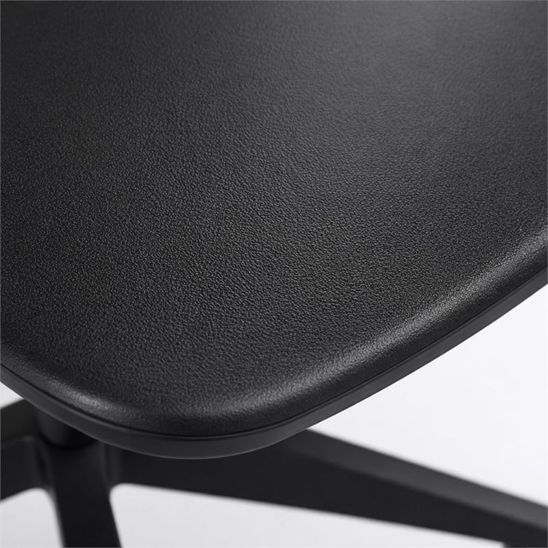Scranton & Co Modern Adjustable Rolling Office Chair with Black Finish