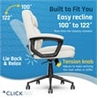 Scranton & Co Ergonomic Mid Back Desk Chair in Bonded Leather White
