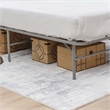 Scranton & Co Folding Platform Queen Base in Grey Powder-Coated Steel