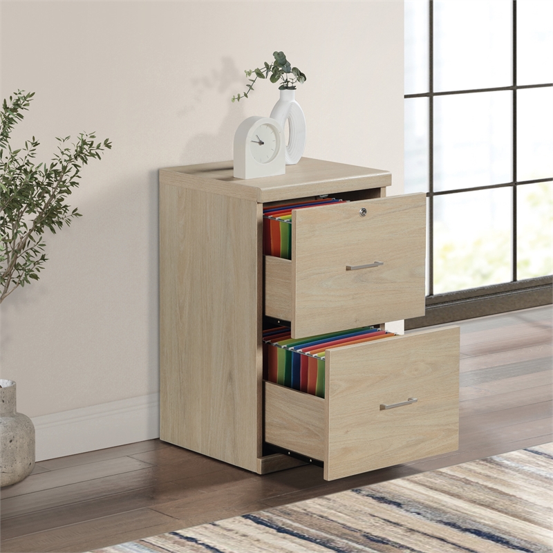 Scranton & Co Alpine 2-Drawer Vertical File Cabinet Norwegian Alder Finish