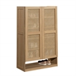 Scranton & Co Storage Cabinet with Woven Panels Harmony Ash Engineered Wood