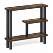 Scranton & Co 3-Tier Amber Pine Narrow Storage Rack with Toolless Assembly