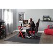 Scranton & Co Gaming Computer Desk in Red/Black with Cup and Headphone Holder