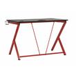 Scranton & Co Gaming Computer Desk in Red/Black with Cup and Headphone Holder