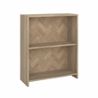 Scranton & Co 2-Shelf Bookcase in Oak with Herringbone Finish