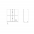Scranton & Co 2-Shelf Bookcase in Oak with Herringbone Finish