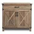 Scranton & Co Roney 1-Drawer Particle Board Cabinet in Rustic Oak