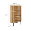 Scranton & Co 3-Tier Wood Display Cabinet with Metal Legs in Oak