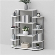 Scranton & Co No-Tools Bookshelf with White Faux Marble Finish