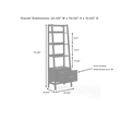 Scranton & Co Small Etagere Bookcase in Matte Black Finish