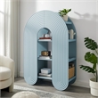 Scranton & Co 3-Shelf Bookcase with USB Port and Lockable Drawer