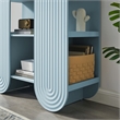 Scranton & Co 3-Shelf Bookcase with USB Port and Lockable Drawer