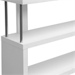 Scranton & Co 3 Shelf Engineered Wood Bookcase in White with Chrome Accents