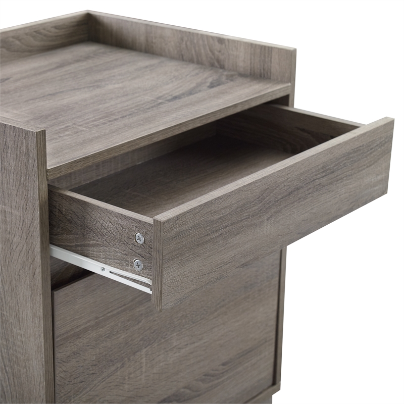 Scranton & Co Compact 2 Drawer Filing Cabinet in Greywash Finish