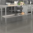 Scranton & Co Stainless Galvanized Steel Undershelf for 72