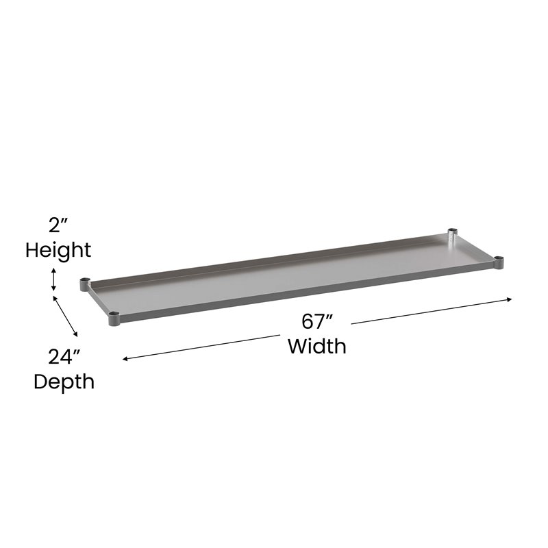 Scranton & Co Stainless Galvanized Steel Undershelf for 72