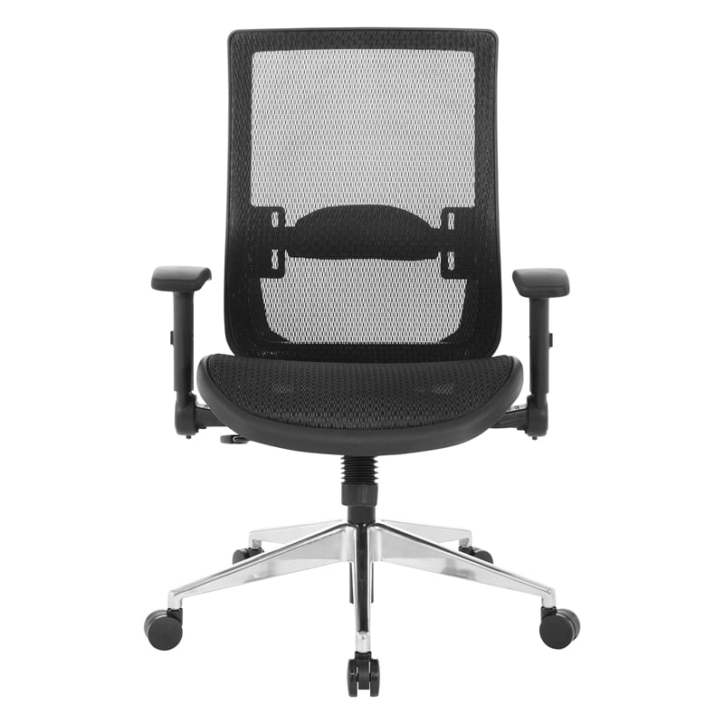 Scranton & Co Black Matrix Office Chair with Adjustable Flip Arms