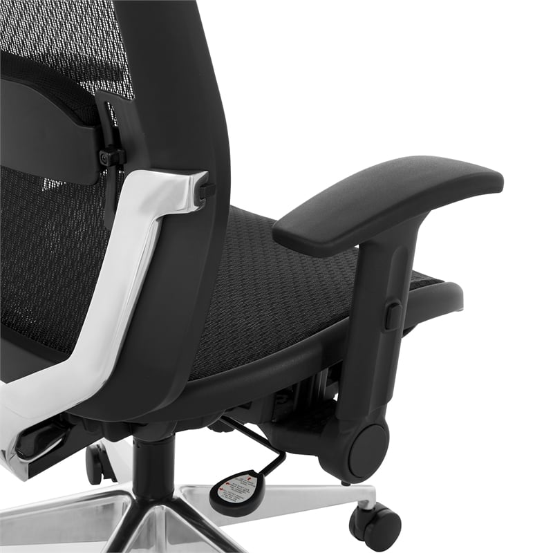 Scranton & Co Black Matrix Office Chair with Adjustable Flip Arms
