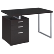 Scranton & Co 47-Inch Office Desk with 3 Drawers in Cappuccino Finish