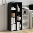 Scranton & Co 7-Cube Reversible Open Shelf in Blackwood Engineered Wood