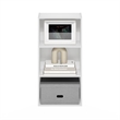 Scranton & Co 3-Tier Open Shelf Bookcase in White Engineered Wood