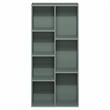 Scranton & Co 7-Cube Bookshelf in Sage Green Engineered Wood