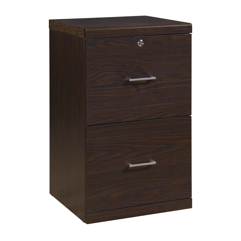 Scranton & Co Alpine 2-Drawer Wood Vertical File Cabinet with Loc in Espresso