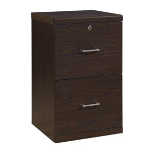 Scranton & Co Alpine 2-Drawer Wood Vertical File Cabinet with Loc in Espresso