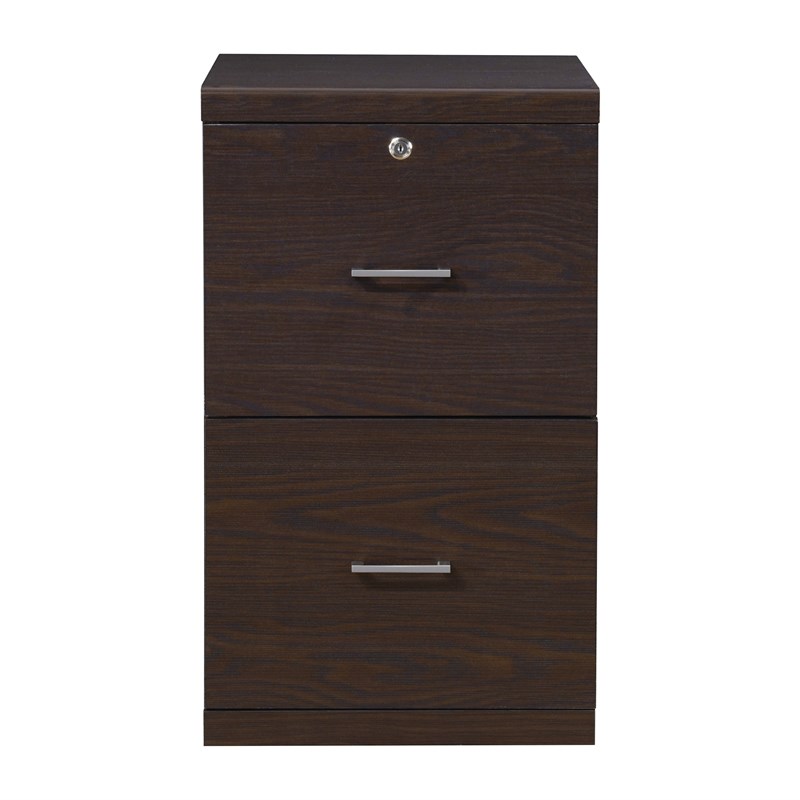 Scranton & Co Alpine 2-Drawer Wood Vertical File Cabinet with Loc in Espresso