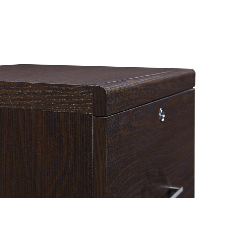 Scranton & Co Alpine 2-Drawer Wood Vertical File Cabinet with Loc in Espresso
