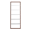 Scranton & Co Two-Tone Leaning Ladder Wood Bookcase in Espresso and White