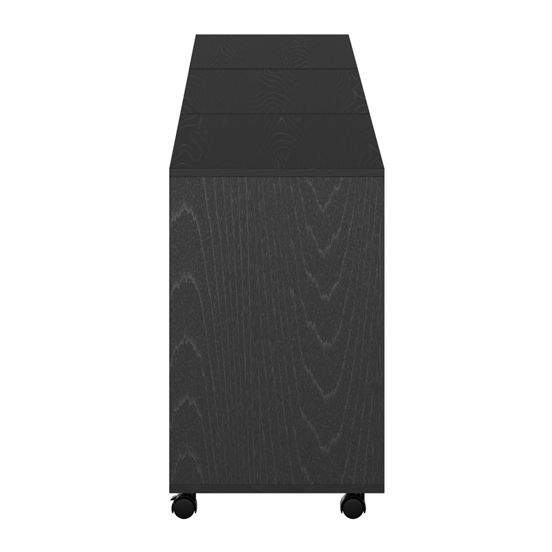 Scranton & Co 3-Piece Engineered Wood Cabinet Set with File Drawer in Black