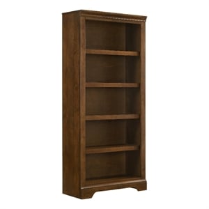 Scranton & Co Contemporary Home Office Wood Bunching Bookcase in Brown