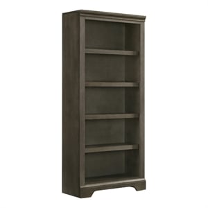 Scranton & Co Home Office Solid Wood Bunching Bookcase in Gray