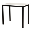 Scranton & Co Natural White Marble Mini Desk with Powder-Coated Frame