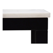 Scranton & Co Natural White Marble Mini Desk with Powder-Coated Frame