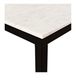 Scranton & Co Natural White Marble Mini Desk with Powder-Coated Frame
