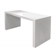 Scranton & Co White Lacquer Computer Desk with Minimalist Design