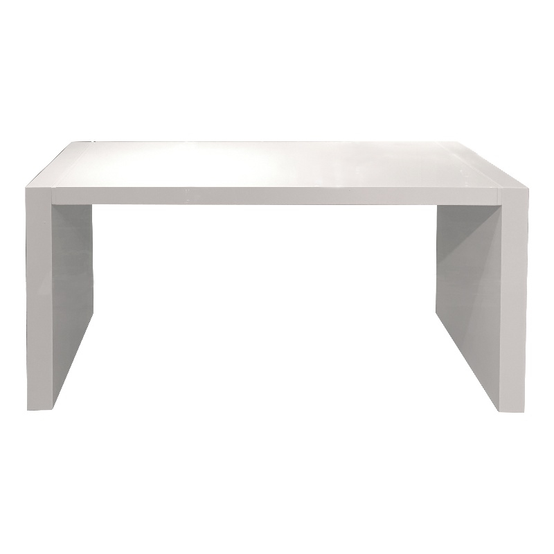 Scranton & Co White Lacquer Computer Desk with Minimalist Design