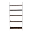 Scranton & Co Rubberwood White Leaning Bookcase with 5 Graduated Shelves