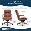Scranton & Co Executive Mid-Back Office Chair Bonded Leather in Cognac