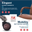Scranton & Co Executive Mid-Back Office Chair Bonded Leather in Cognac