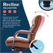 Scranton & Co Executive Mid-Back Office Chair Bonded Leather in Cognac