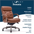 Scranton & Co Executive Mid-Back Office Chair Bonded Leather in Cognac