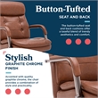 Scranton & Co Executive Mid-Back Office Chair Bonded Leather in Cognac
