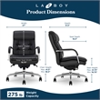 Scranton & Co Executive Mid-Back Office Chair Bonded Leather Black and Chrome