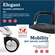 Scranton & Co Executive Mid-Back Office Chair Bonded Leather Black and Chrome