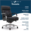 Scranton & Co Executive Mid-Back Office Chair Bonded Leather Black and Chrome