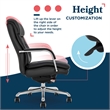Scranton & Co Executive Mid-Back Office Chair Bonded Leather Black and Chrome