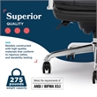 Scranton & Co Executive Mid-Back Office Chair Bonded Leather Black and Chrome